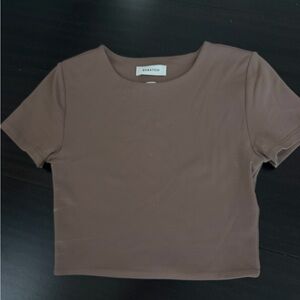 Aritzia Brown Crop Top